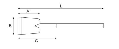 Bahco vonkvrije schraper met lang blad | NSB704-225