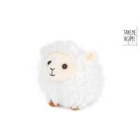 Schaap wit pluche liggend 12cm - thumbnail