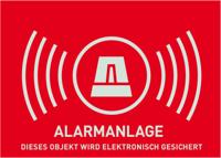 ABUS AU1322 Waarschuwingssticker Alarmsysteem Taal: Duits (b x h) 148 mm x 105 mm - thumbnail