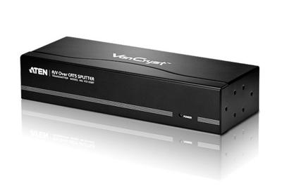 8-poorts VGA/audio Cat 5-splitser