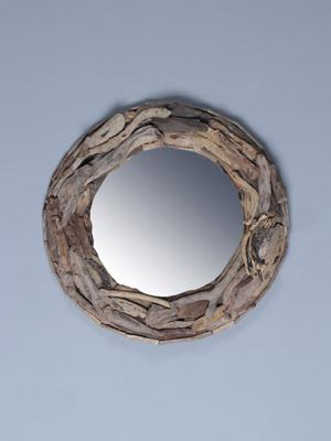 Spiegel drijfhout diameter 60 cm.