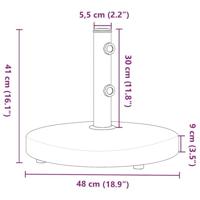 VidaXL Parasolvoet voor stokken van ø32/38/48 mm 25 kg rond - thumbnail