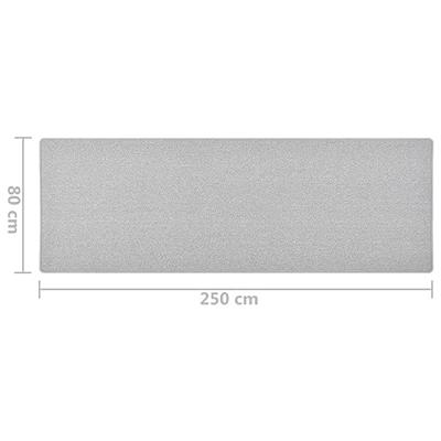 VidaXL Tapijtloper 80x250 cm lichtgrijs