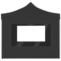 Partytent inklapbaar met wanden 3x3 m aluminium antraciet - thumbnail