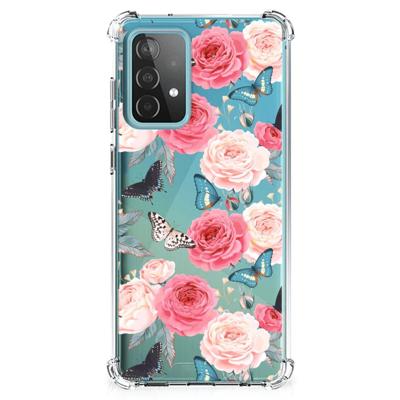 Samsung Galaxy A52 4G/5G Case Butterfly Roses Samsung Galaxy A52 4G/5G Case Butterfly Roses