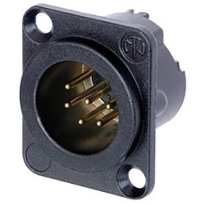 Neutrik NC6MD-LX-B-CON XLR-connector Flensstekker, contacten recht Aantal polen: 6 Zwart 1 stuk(s)