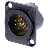 Neutrik NC6MD-LX-B-CON XLR-connector Flensstekker, contacten recht Aantal polen: 6 Zwart 1 stuk(s) - thumbnail