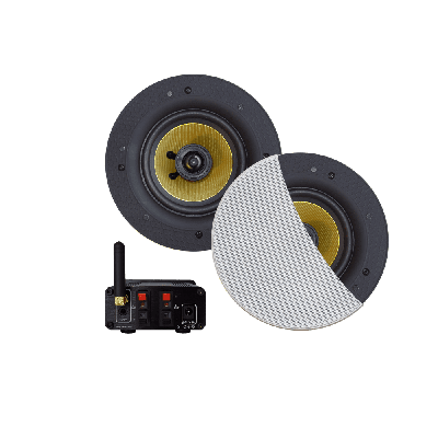 Bluetooth Audiosysteem Aquasound 70 Watt Met Samba Speakerset Mat Wit Aquasound