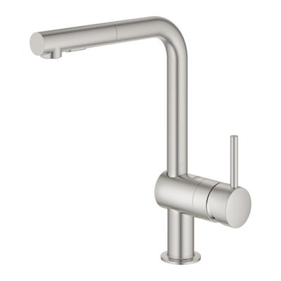 Grohe Minta keukenkraan met uittrekbare handdouche dualspray supersteel