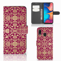 Wallet Case Samsung Galaxy A30 Barok Pink - thumbnail