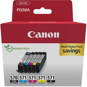 Canon Inktcartridge PGI-570 CLI-571 Origineel Combipack Zwart, Zwart, Cyaan, Magenta, Geel 0372C006