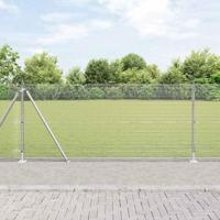 VidaXL Afrasteringspaal zilver 25 x 0,8 m (12 x 12 mm gaas) staal - thumbnail