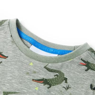 Kindershirt 140 gemleerd lichtkaki Kindershirt 140 gemleerd lichtkaki
