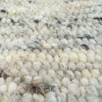 Tapeso Wollen vloerkleed handweef Veve - grijs|crème - 200x240 cm - thumbnail