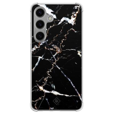 Samsung Galaxy S24 shockproof hoesje - Marmer zwart Samsung Galaxy S24 shockproof hoesje - Marmer zwart