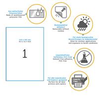 Etiket HERMA 4577 210x297mm folie wit 20 etiketten - thumbnail