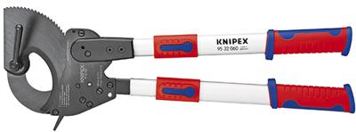 Knipex 95 32 060 Ratel-kabelsnijder Geschikt voor (striptechniek) Aluminium- en koperkabel, een- en meerdraads 60 mm 740 mm²