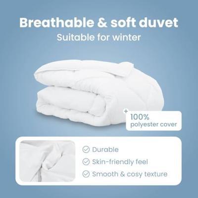 VidaXL Winter dekbed wit 240 x 222 x 5 cm polyester