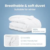 VidaXL Winter dekbed wit 240 x 222 x 5 cm polyester - thumbnail