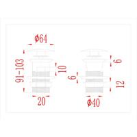 VidaXL Afvoer pop-up met overloop 6,4x6,4x9,1 cm chroomkleurig - thumbnail
