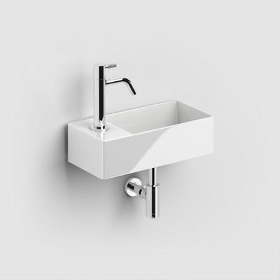 Clou New Flush fontein 35x18cm inclusief plug met kraangat links Keramiek Wit CL/03.03432.01 Clou New Flush fontein 35x18cm inclusief plug met kraangat links Keramiek Wit CL/03.03432.01