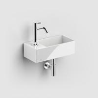 Clou New Flush fontein 35x18cm inclusief plug met kraangat links Keramiek Wit CL/03.03432.01 - thumbnail