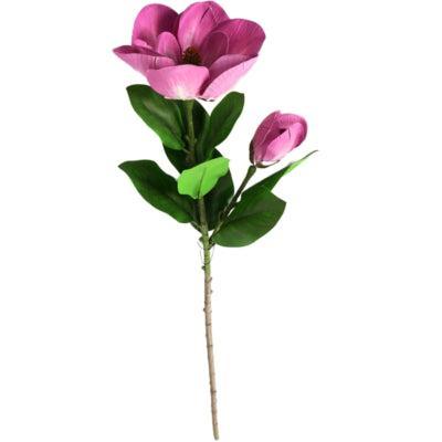 Countryfield kunstbloem magnolia 2 bloemen paars100 cm | 12 stuks