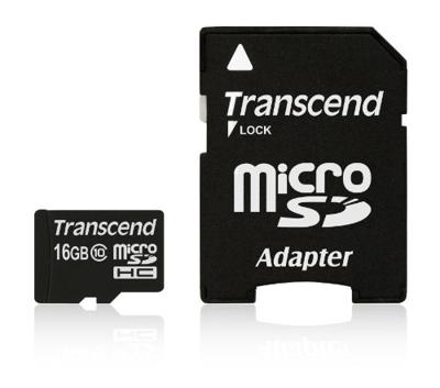 Transcend Premium microSDHC-kaart Retail 16 GB Class 10, UHS-I Incl. SD-adapter
