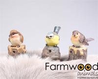 Tuinbeeld Vogel met geluid 9x6x10 cm - thumbnail