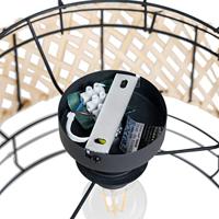 QAZQA Oosterse plafondlamp zwart met bamboe - Irena - thumbnail