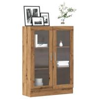 Boekenkast 82,5x30,5x115 cm bewerkt hout artisanaal eikenkleur - thumbnail