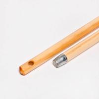 Bezemsteel hout 1,30m met Duitse draad - thumbnail