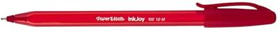 Paper Mate balpen InkJoy 100 met dop, rood Paper Mate balpen InkJoy 100 met dop, rood