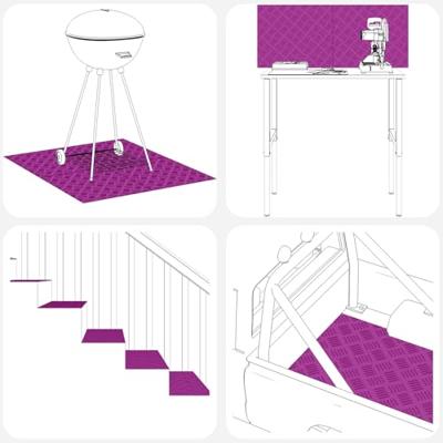 VidaXL Trap tread rechthoekig 2 pcs zilver 60 x 20 cm aluminium