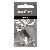 Creativ Company Brochespeld, d 20 mm, verzilverd, 5 stuk/ 1 doos - thumbnail