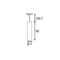 SLV Enola 143960 230V-railsysteem lamp 1-fasig GU10 50 W LED Zwart - thumbnail