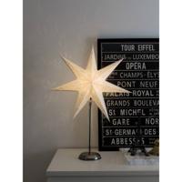 Konstsmide 2996-230 Kerstster Gloeilamp, LED Wit, Zilver Uitgestanst motief, Schakelaar - thumbnail