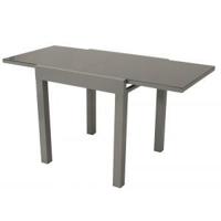 Uitschuifbare Tuintafel met glazen tafelblad 70/140 grijs - thumbnail