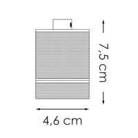 DIY lamphouders - Lamponderdelen - ø4.6 x 7 cm - E27 - Wit - Cilinder - Ontworpen voor Hanglampen, Wandlampen - thumbnail