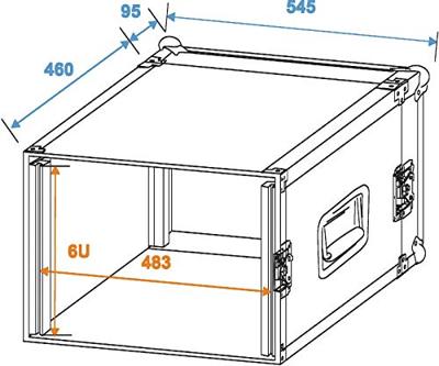 ROADINGER Amplifier Rack PR-2, 6U, 47cm deep - thumbnail