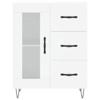 Dressoir 69,5x34x90 cm bewerkt hout wit - thumbnail