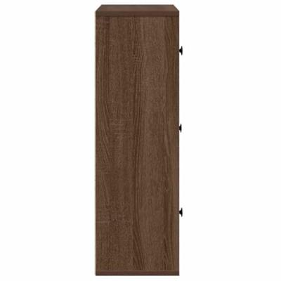 Boekenkast 60x24x76,5 cm bewerkt hout bruin eikenkleurig