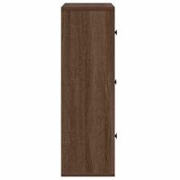 Boekenkast 60x24x76,5 cm bewerkt hout bruin eikenkleurig - thumbnail