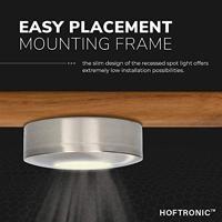 Set van 5 Pavo - Platte LED opbouwspots 23mm - 3W 300lm - 2700K - Dimbaar - Rond - IP44 - RVS - thumbnail