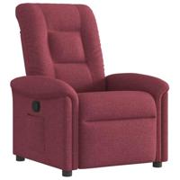 Fauteuil verstelbaar stof wijnrood - thumbnail