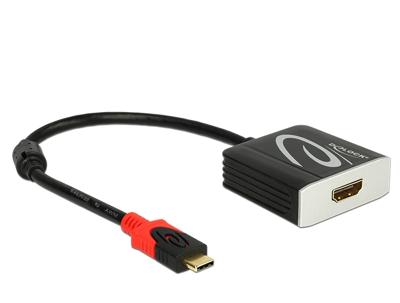 Delock 62730 USB-C / HDMI Adapter [1x USB-C stekker - 1x HDMI-bus] Zwart