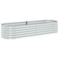 Plantenbak verhoogd 240x80x44 cm gegalvaniseerd staal zilver - thumbnail