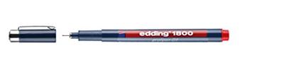 Edding 1800 profipen 0,1 4-180001002 Fineliner Rood 0.25 mm 1 stuk(s)