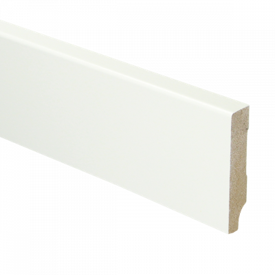 MDF Moderne plint 55x12 voorgelakt RAL9016 - lengte 240cm