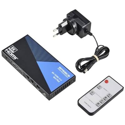 SpeaKa Professional SP-11571776 2 + 2 poorten HDMI-Matrix-switch Ultra HD-geschikt 7680 x 4320 Pixel Zwart SpeaKa Professional SP-11571776 2 + 2 poorten HDMI-Matrix-switch Ultra HD-geschikt 7680 x 4320 Pixel Zwart